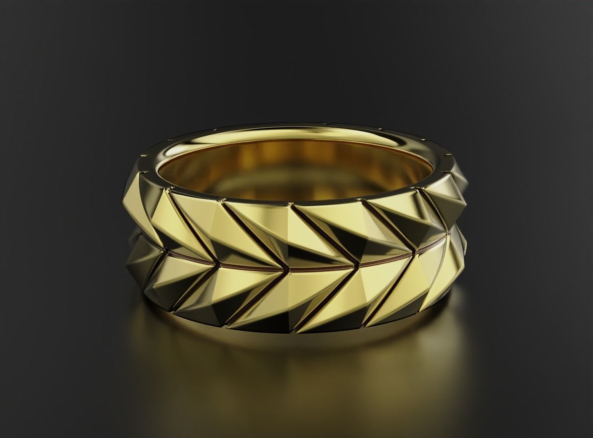 Stylish brutal ring 636 3D print model_6