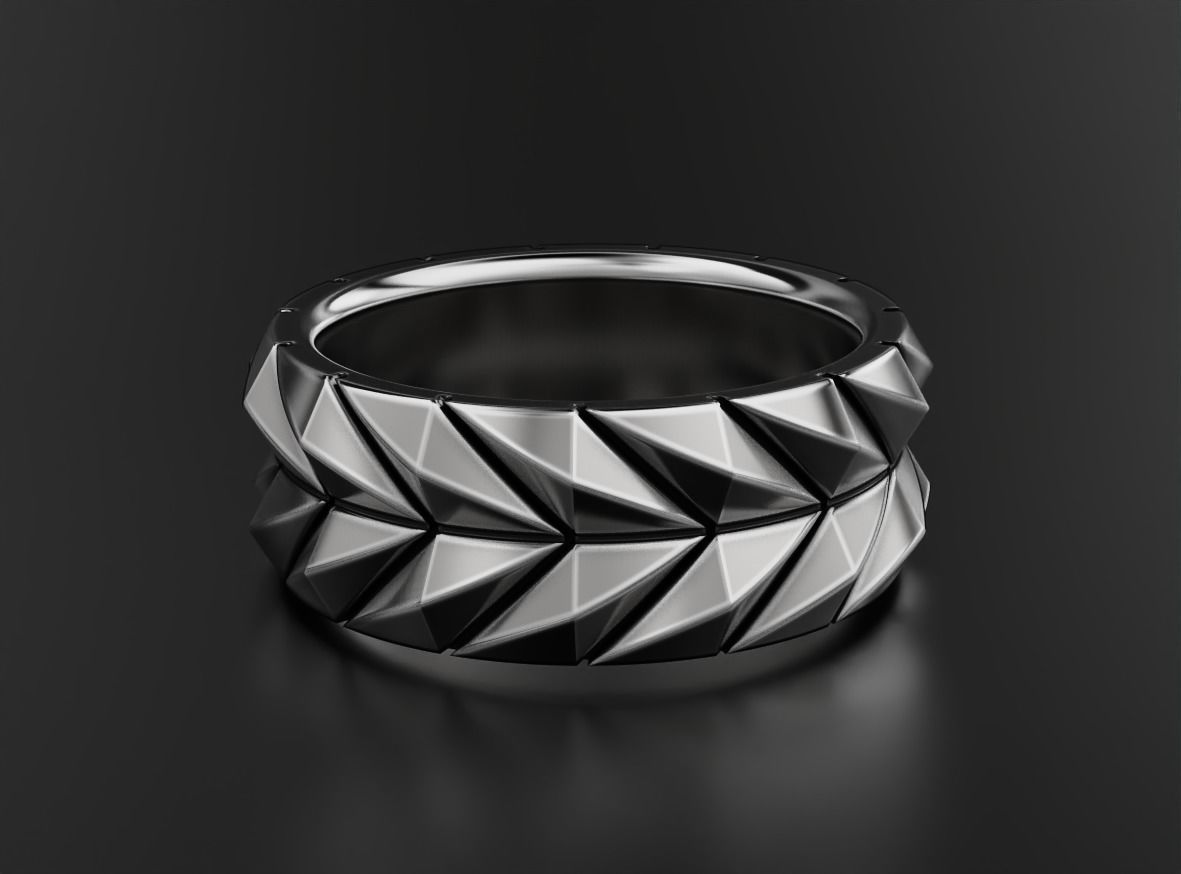 Stylish brutal ring 636 3D print model_3