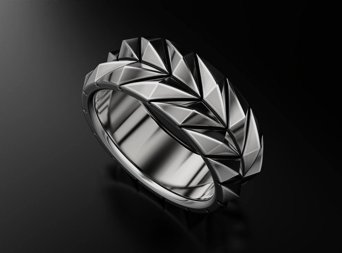 Stylish brutal ring 636 3D print model_7