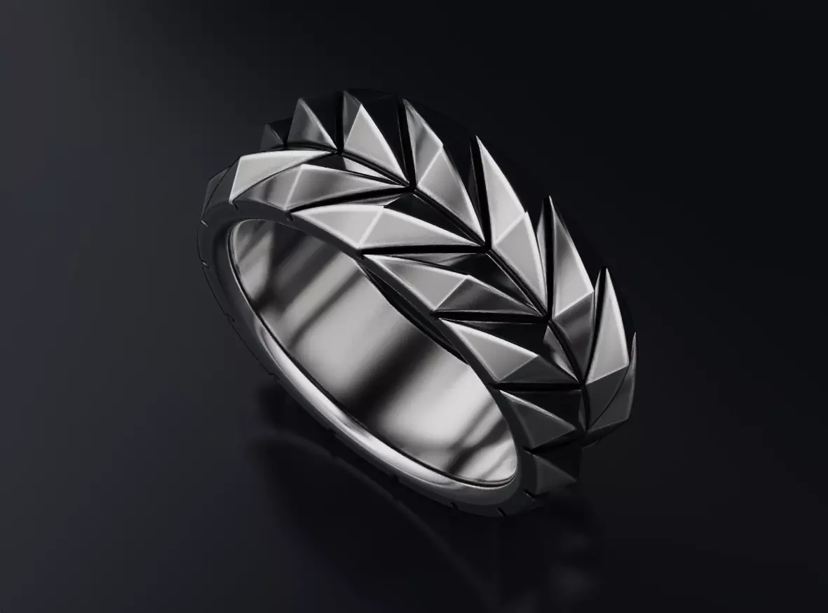 Stylish brutal ring 636 3D print model_0