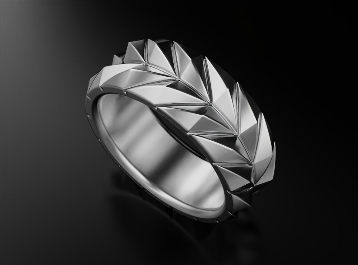 Stylish brutal ring 636 3D print model_9