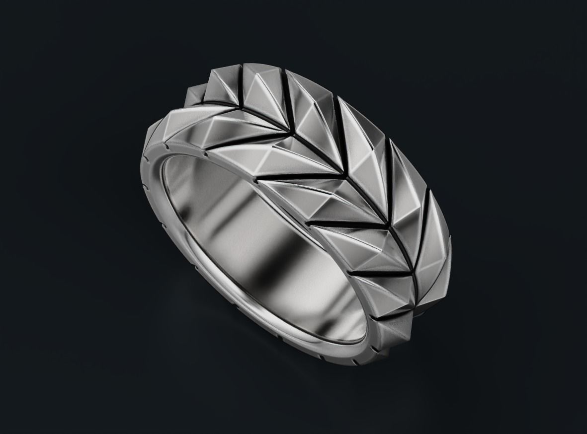 Stylish brutal ring 636 3D print model_1