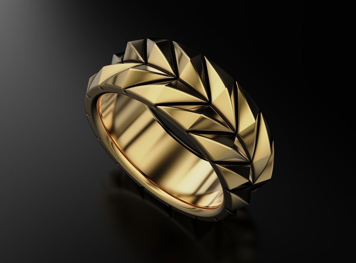 Stylish brutal ring 636 3D print model_4