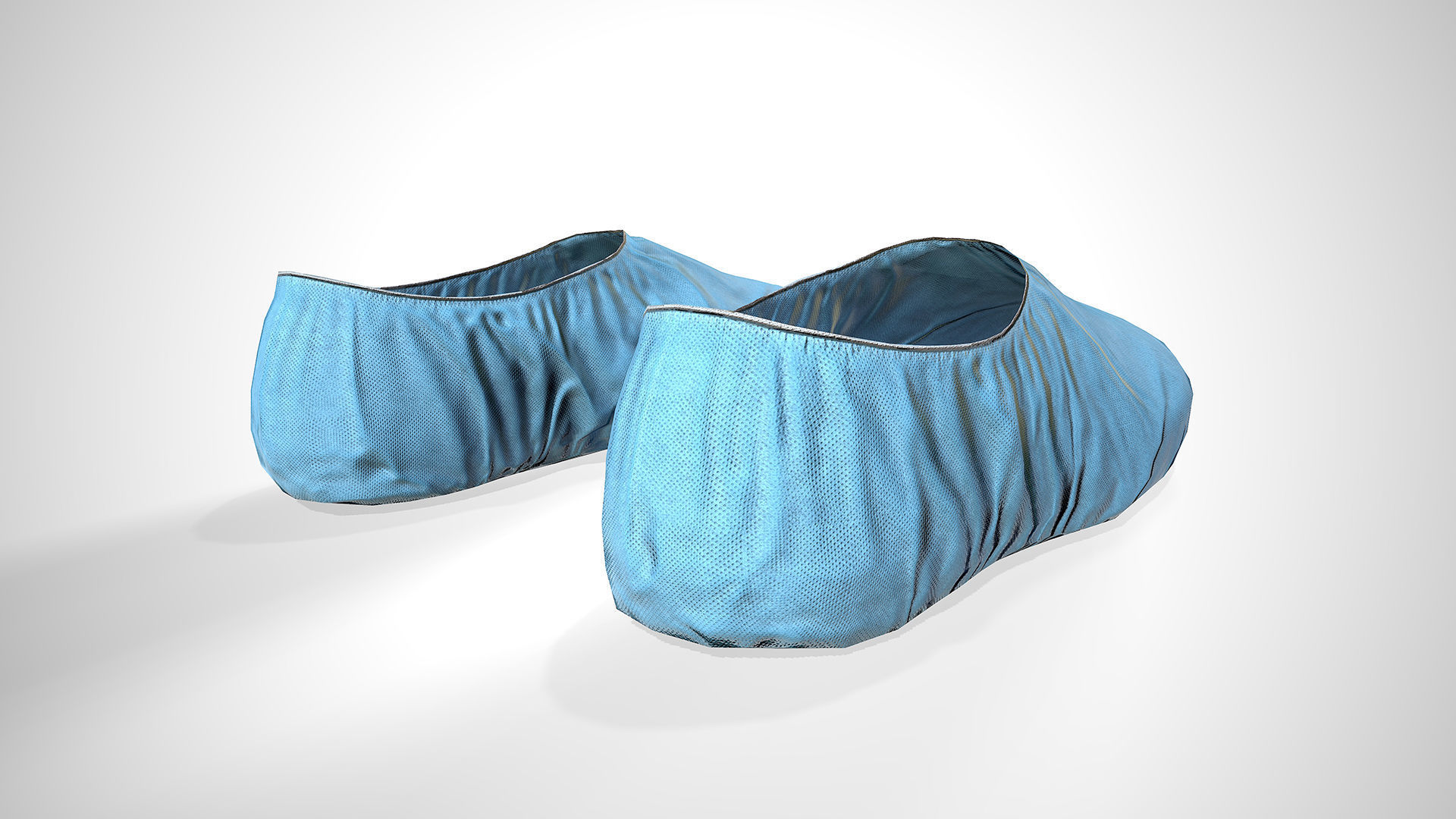 Disposable Shoe Cover Low-poly 3D model_5