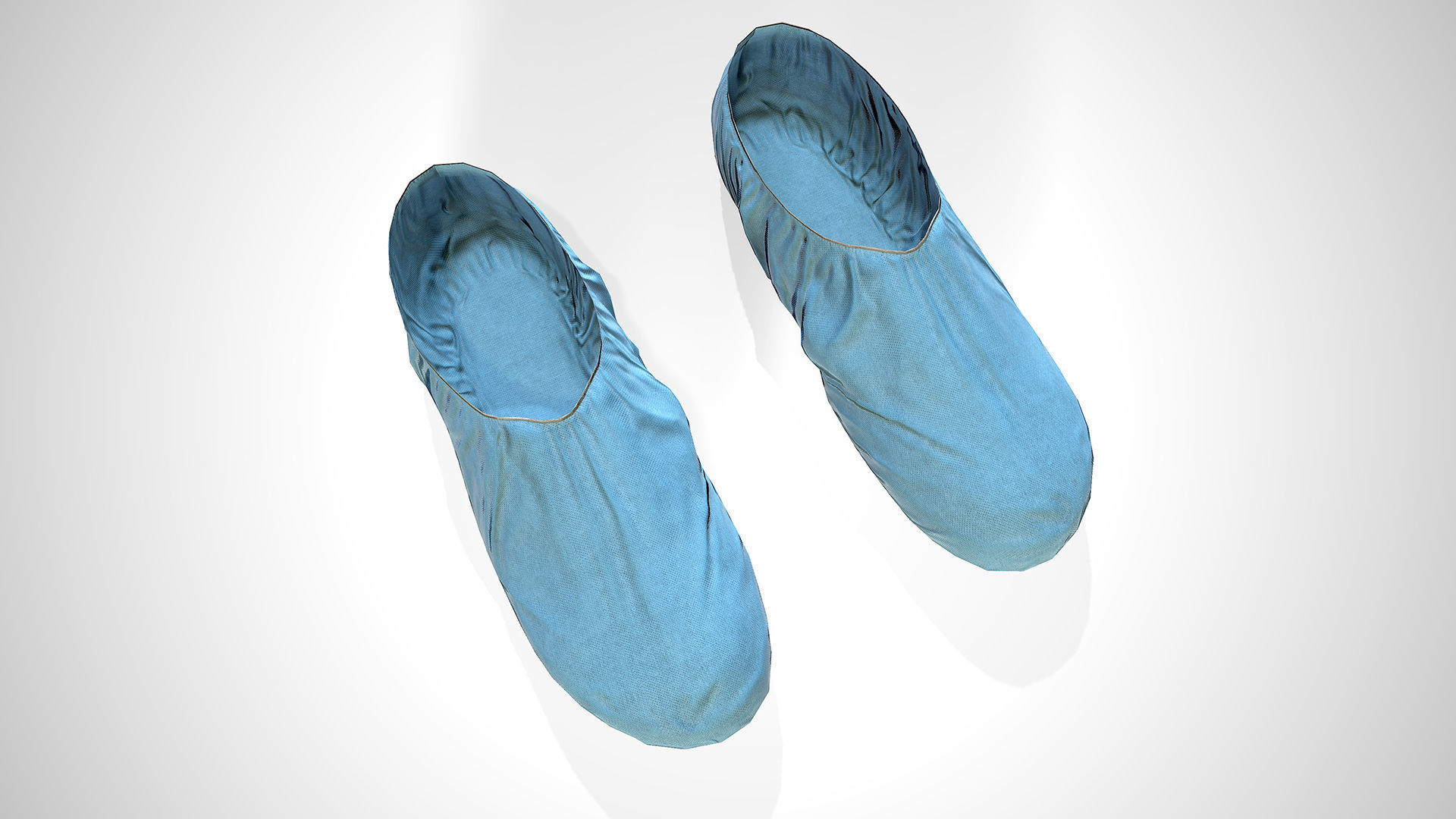 Disposable Shoe Cover Low-poly 3D model_4