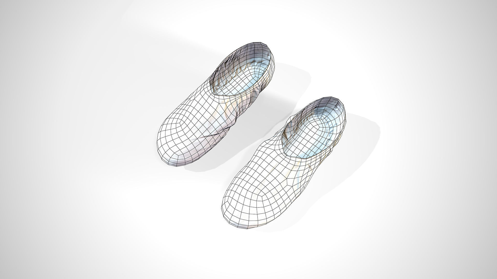 Disposable Shoe Cover Low-poly 3D model_6