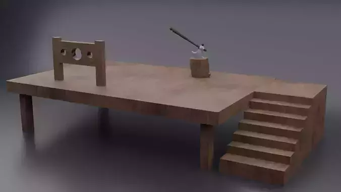 Hangman Board Low-poly 3D model