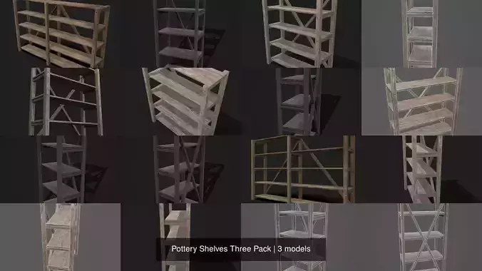 Pottery Shelves Three Pack