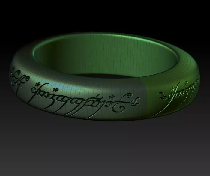Golden Ring Low-poly 3D model_0