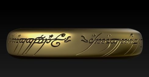 Golden Ring Low-poly 3D model_3