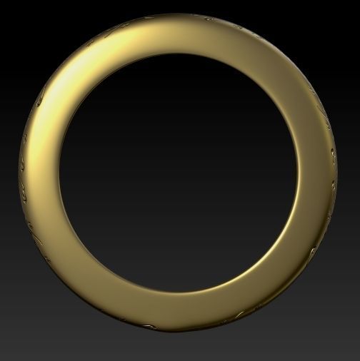 Golden Ring Low-poly 3D model_5