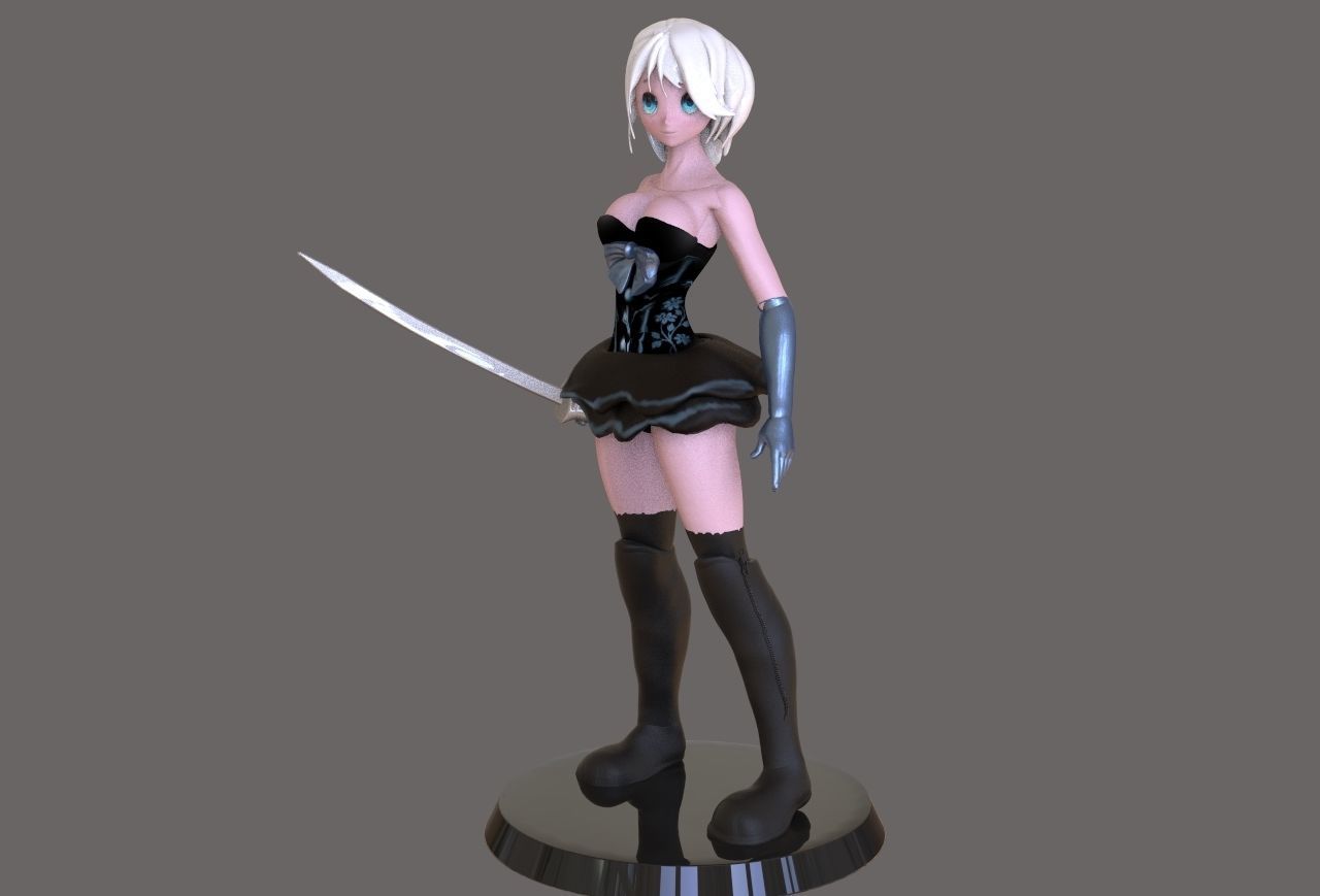 Fantasy Girl 3D print model_2