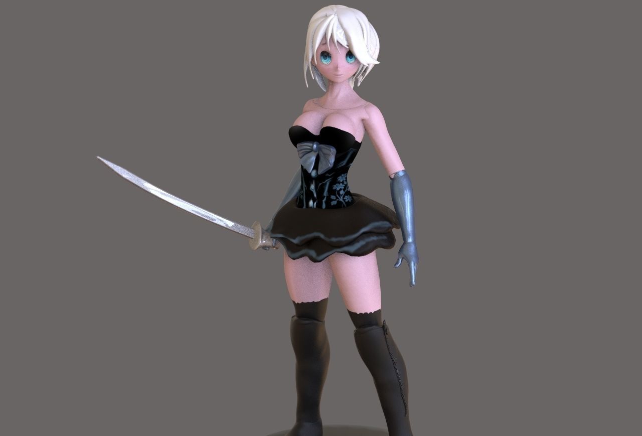 Fantasy Girl 3D model_1