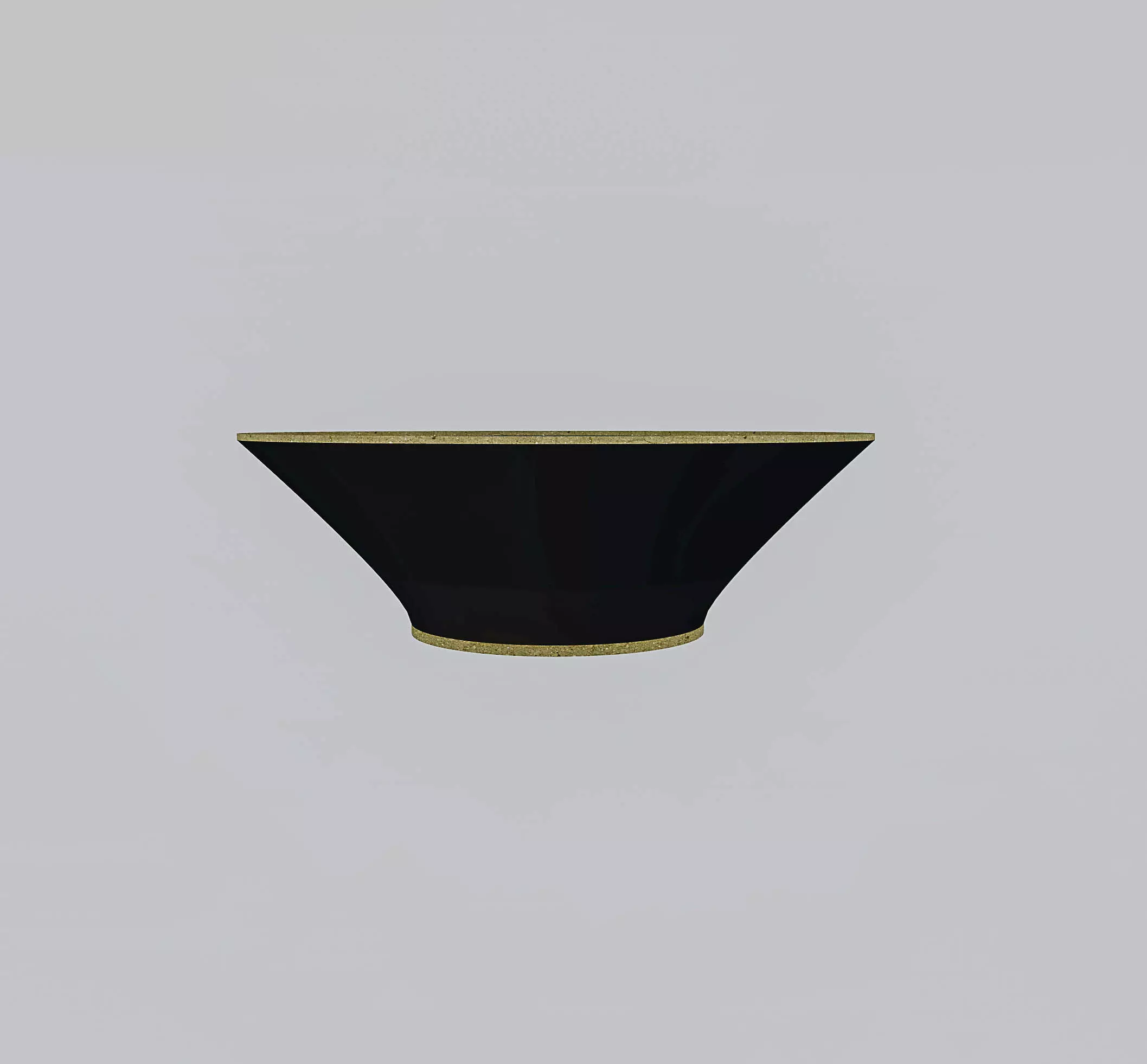 Black Bowl 3D Model Low-poly 3D model_0