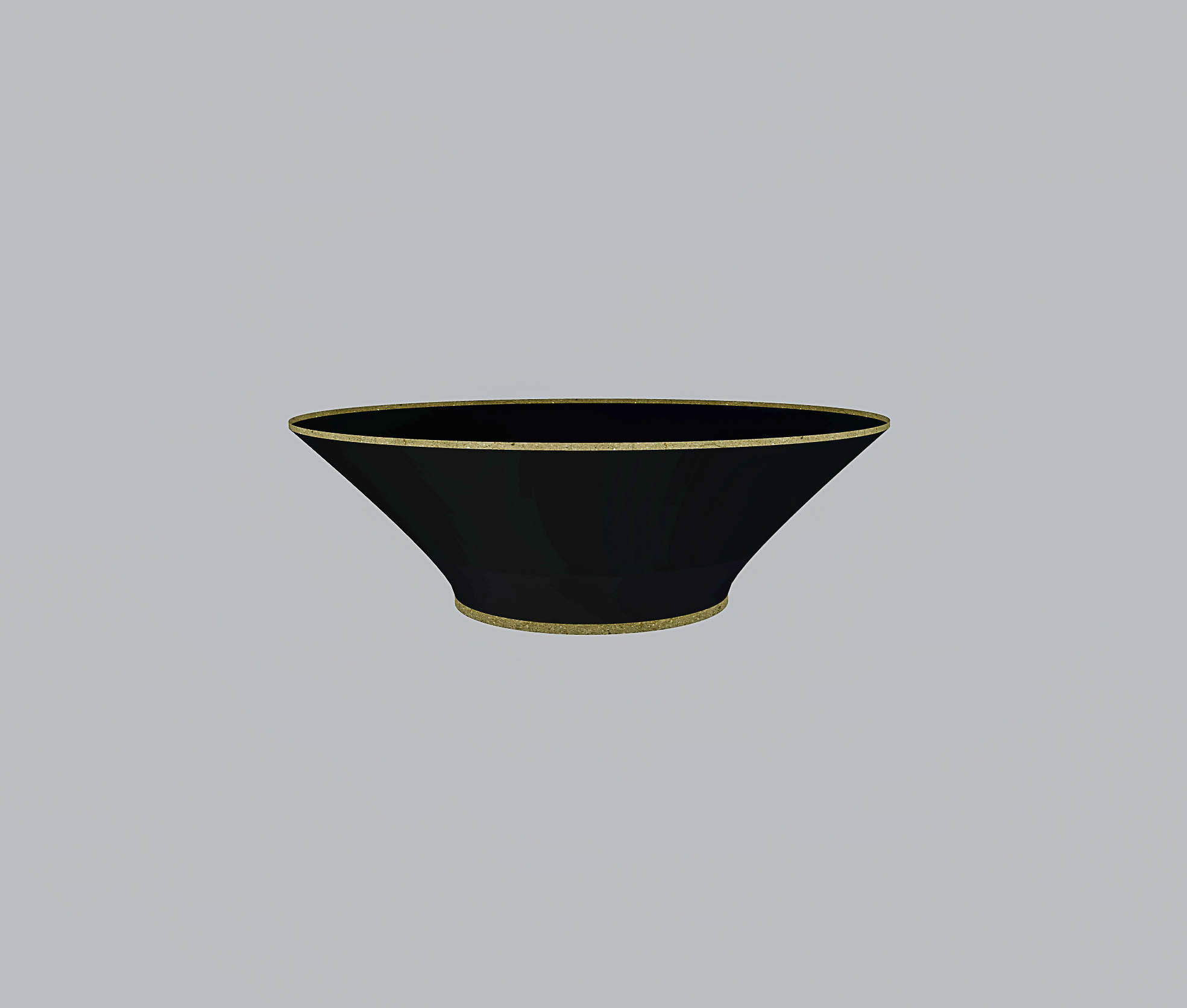 Black Bowl 3D Model Low-poly 3D model_1