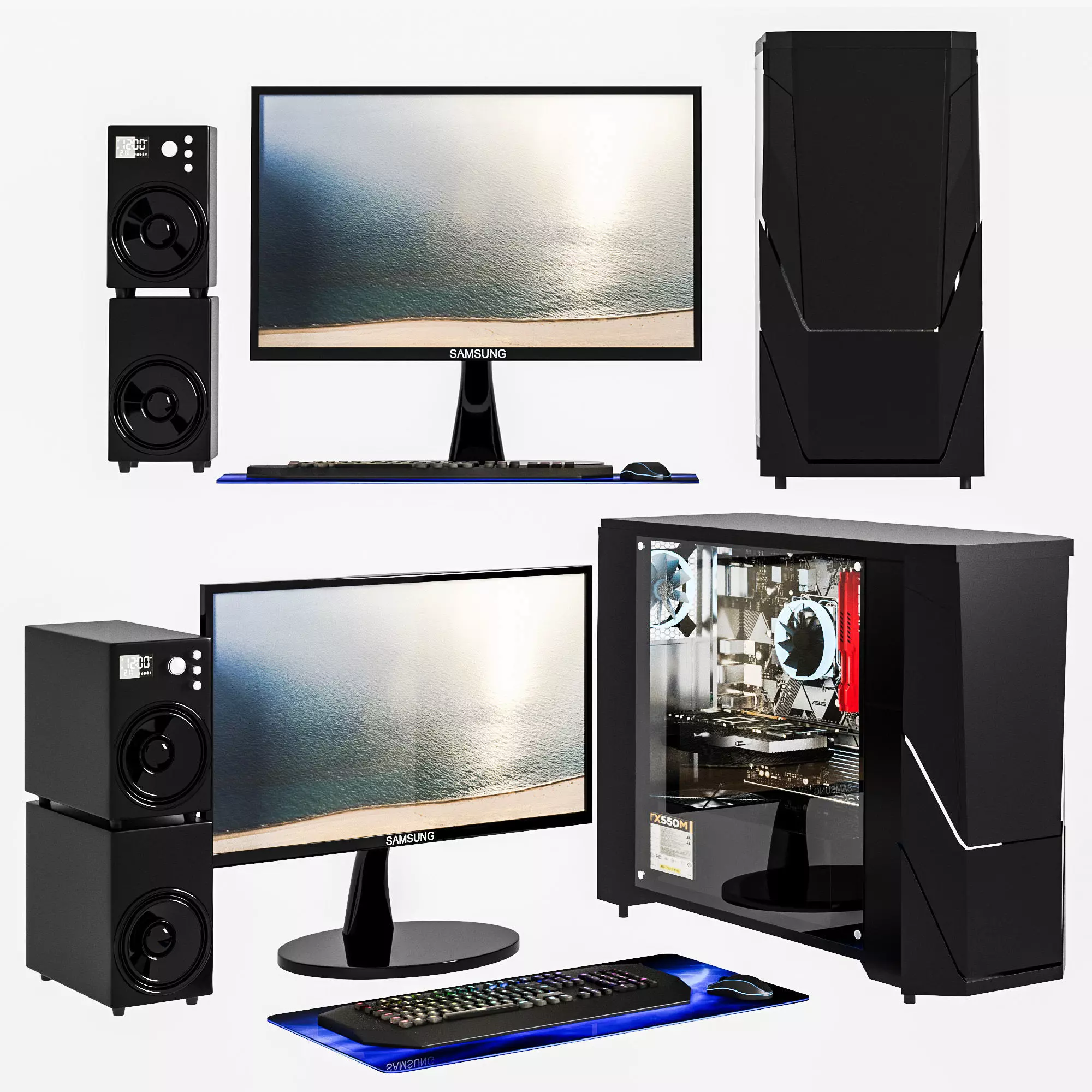 pc set 5 3D model | CGTrader