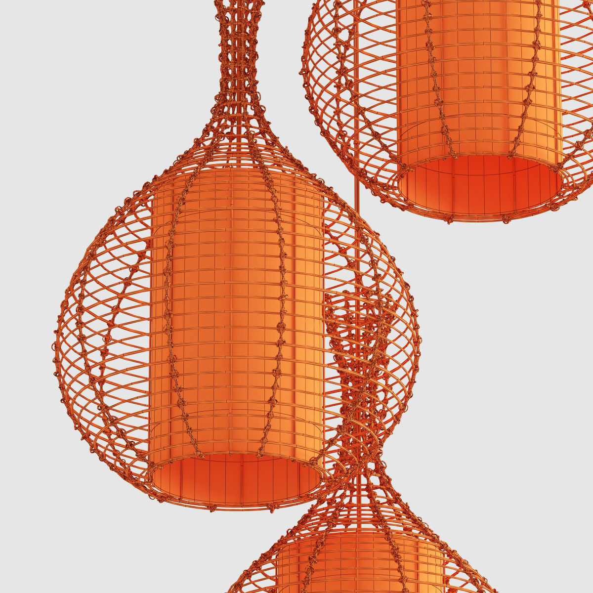 Lamp wicker branch rattan jug 3D model_12