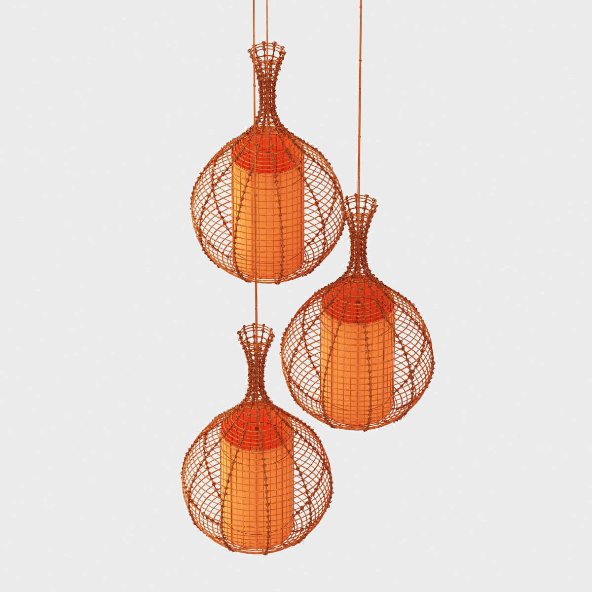 Lamp wicker branch rattan jug 3D model_17