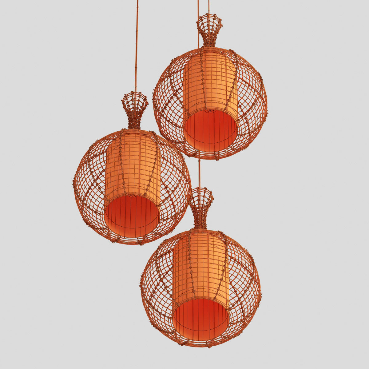 Lamp wicker branch rattan jug 3D model_15