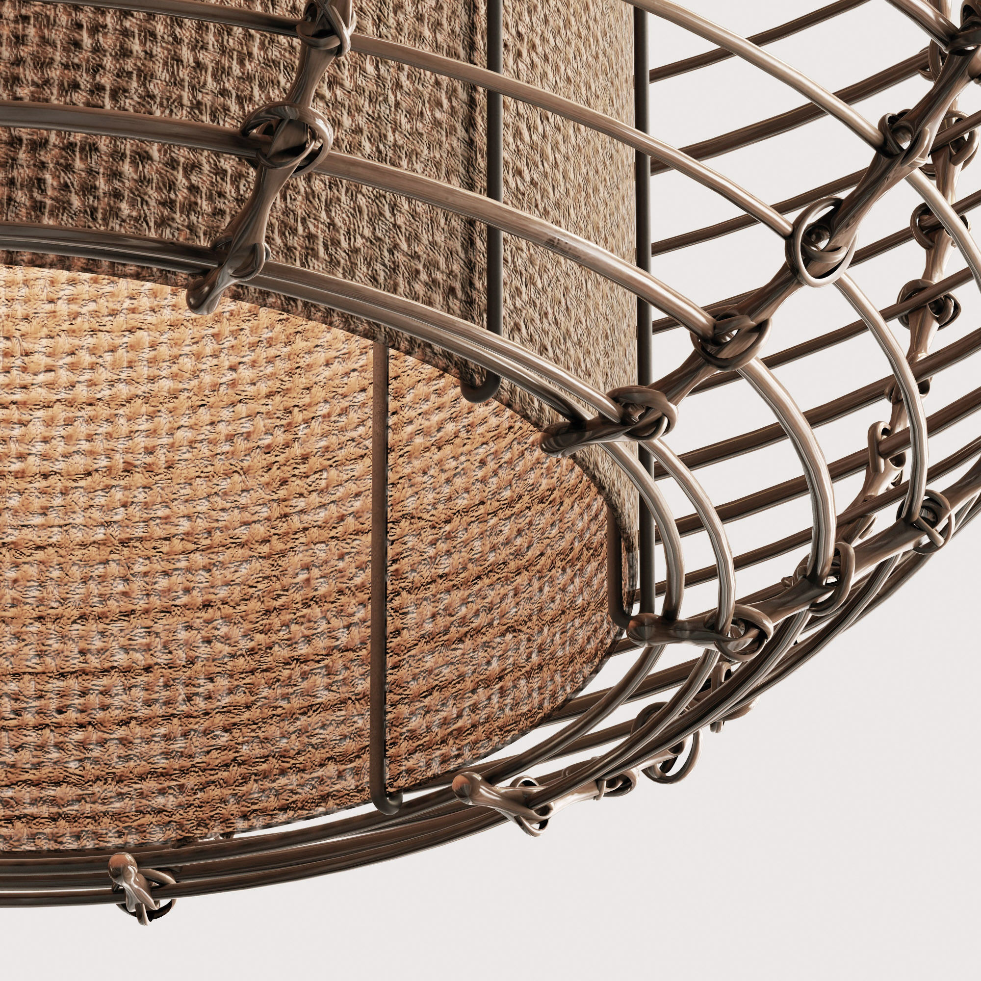 Lamp wicker branch rattan jug 3D model_4