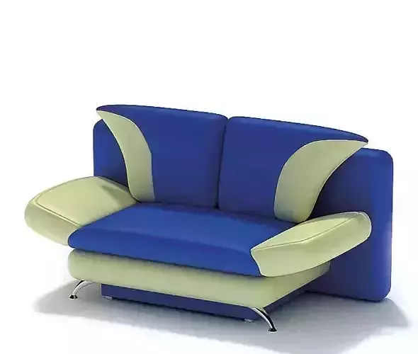 Modern Design Blue And Light Green Sofa