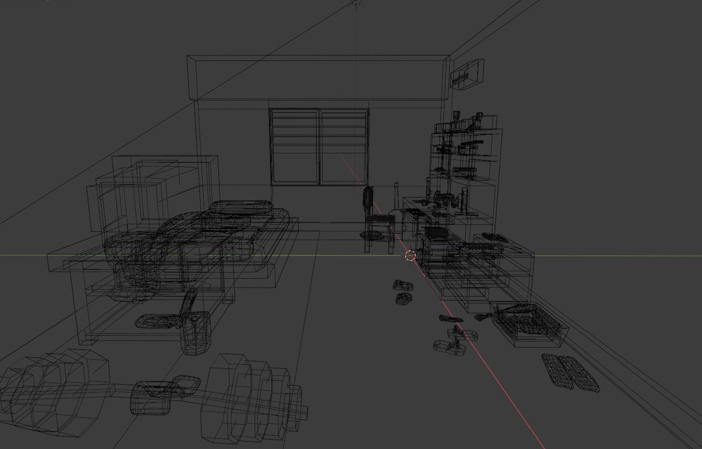 Low poly simple bedroom Free low-poly 3D model_14