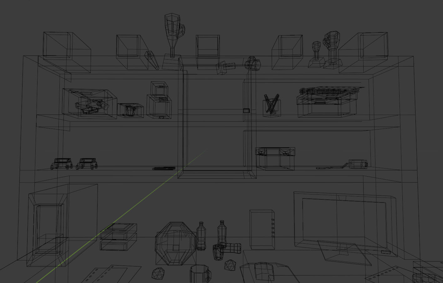 Low poly simple bedroom Free low-poly 3D model_15