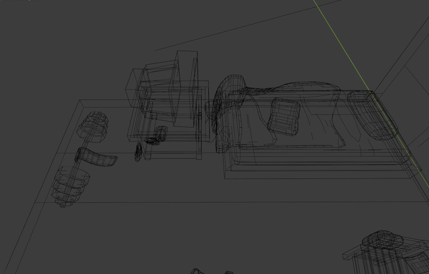 Low poly simple bedroom Free low-poly 3D model_12