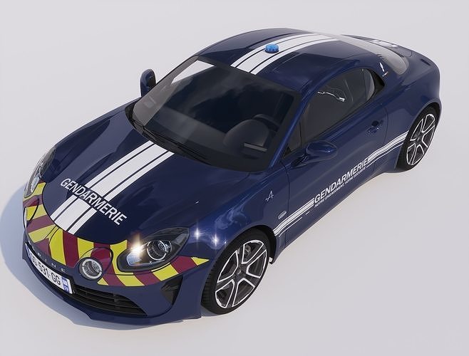 gendarmerie ALPINE A110 3D model | CGTrader