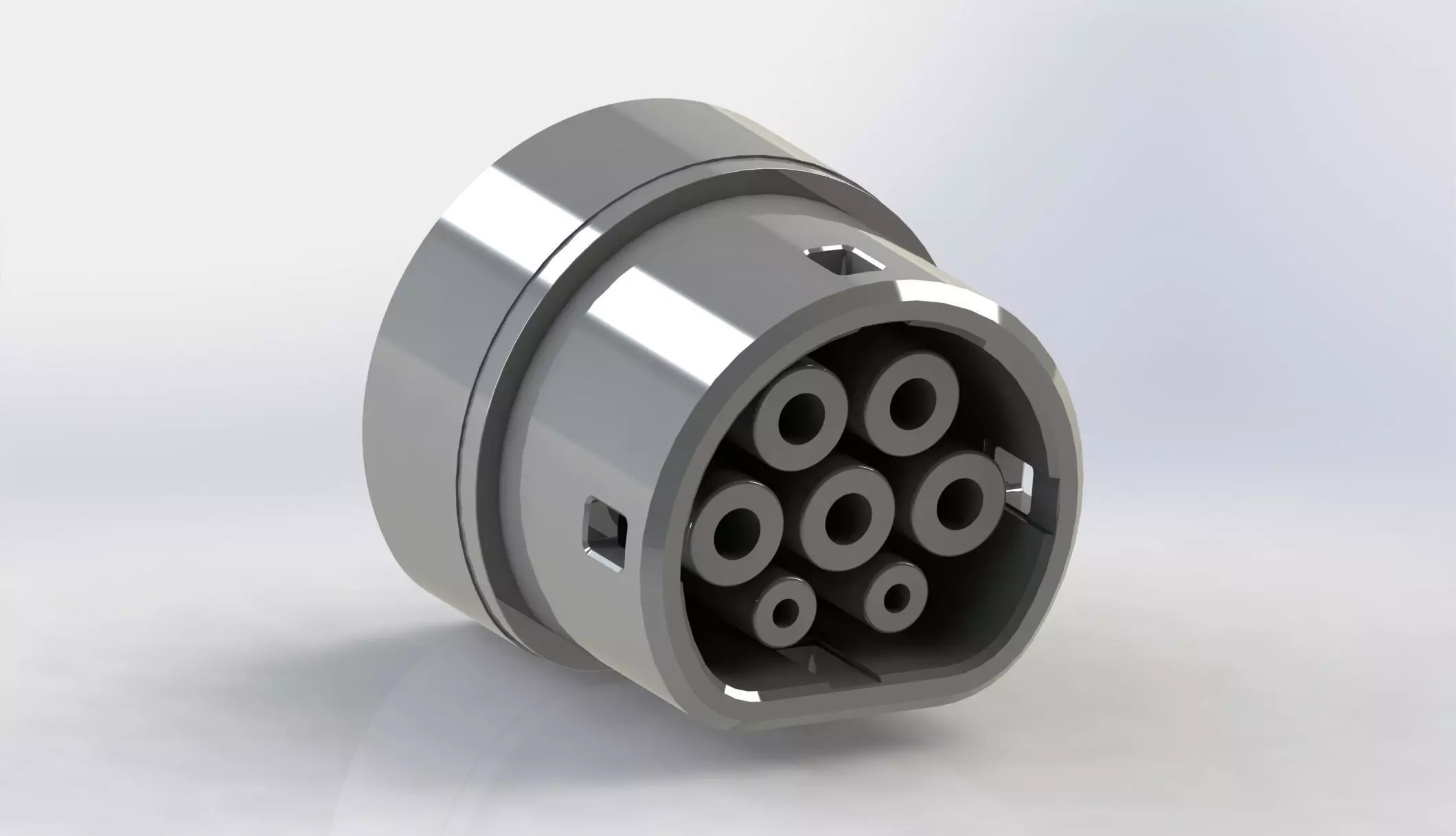 Type2 MENNEKES connector full comparsion to real connectors 3D print model