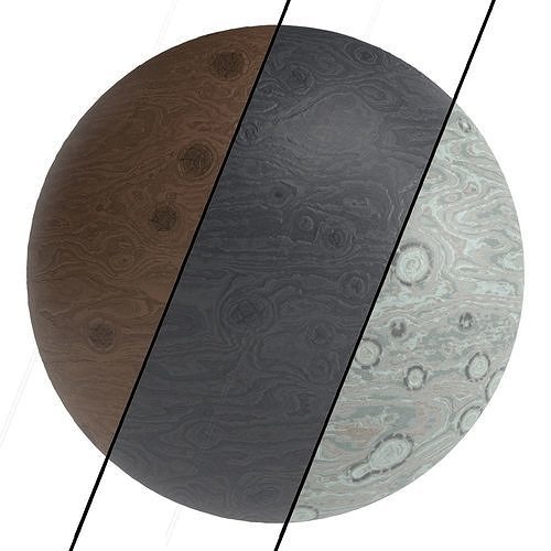 3 Wood Materials PBR 4k Sbsar Texture