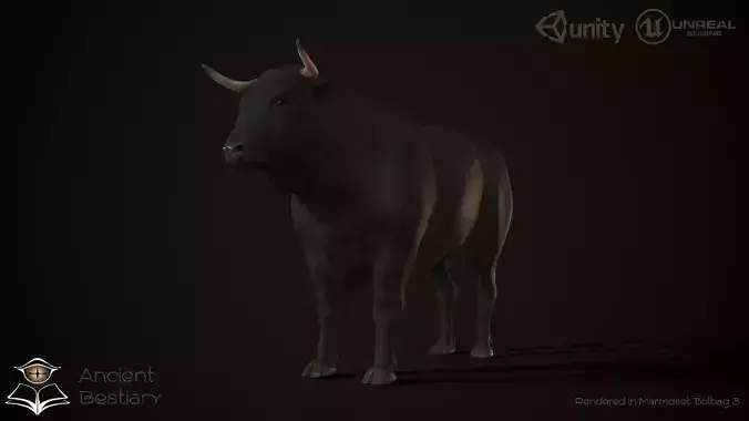 Black Bull Low-poly 3D model