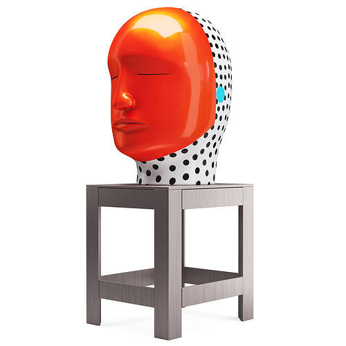 Jun Kaneko Head Sculpture 3D model