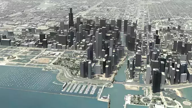 Chicago City 3D model