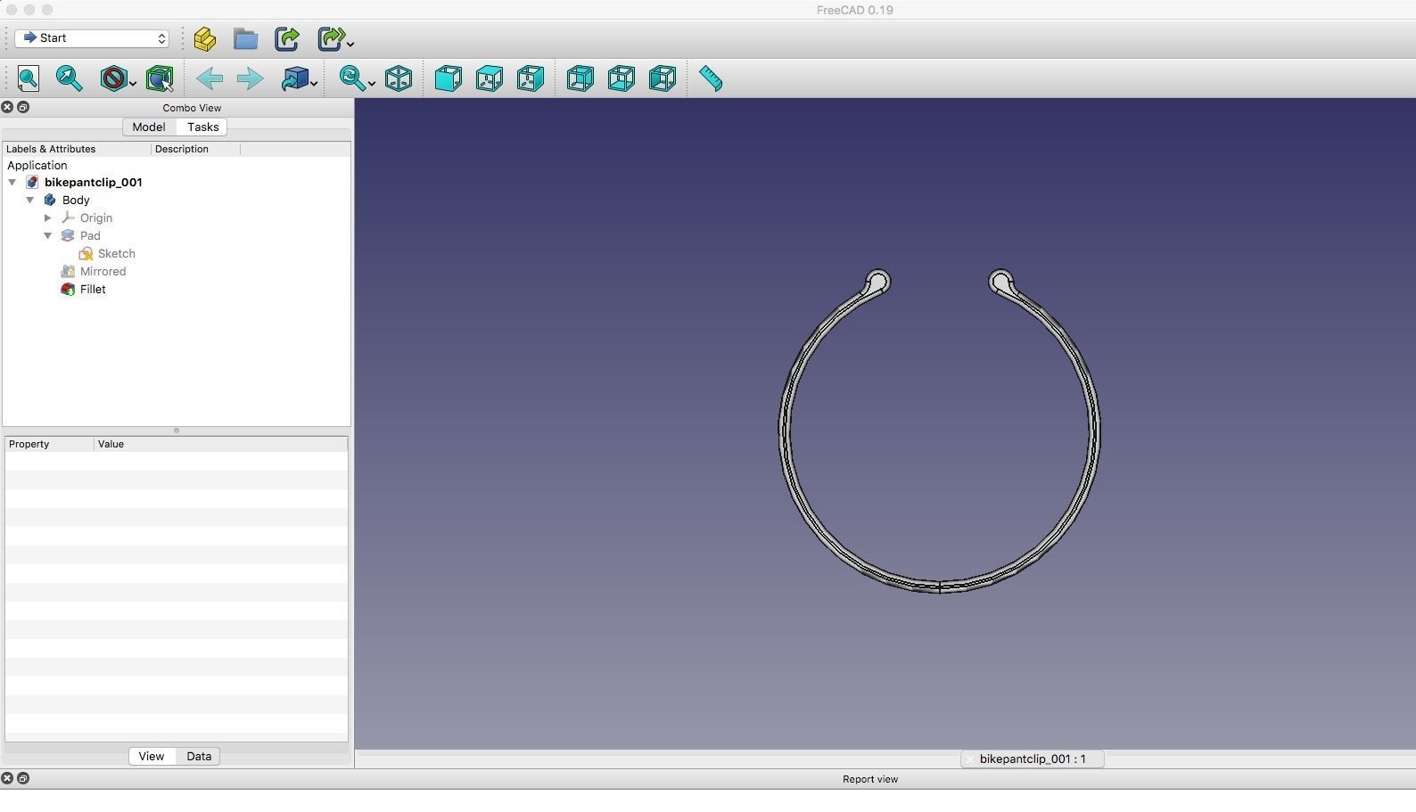 Bike pants clip 3D print model_3