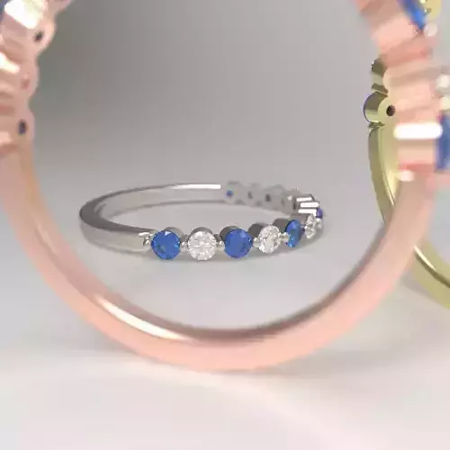 Engagement ring half eternity