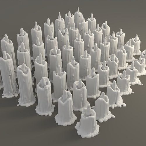 Candles Pack 50 3D print model