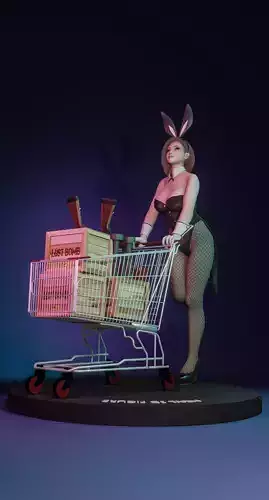 The Shopping Rabbit Free 3D model