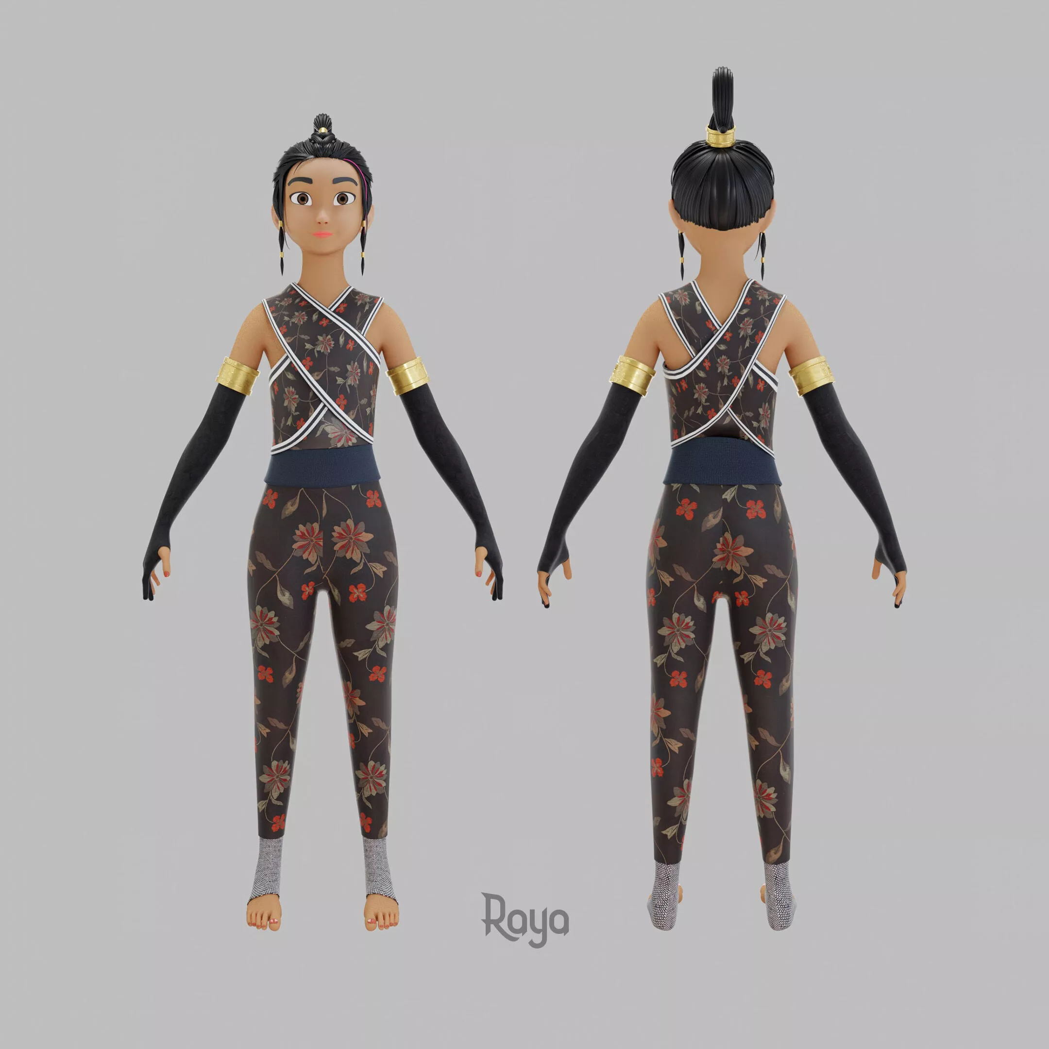 Raya Girl Character 3D model