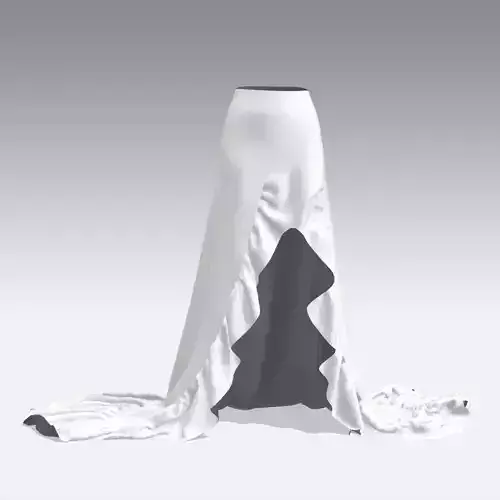 SKIRT ASYMETRIC RUFFLED