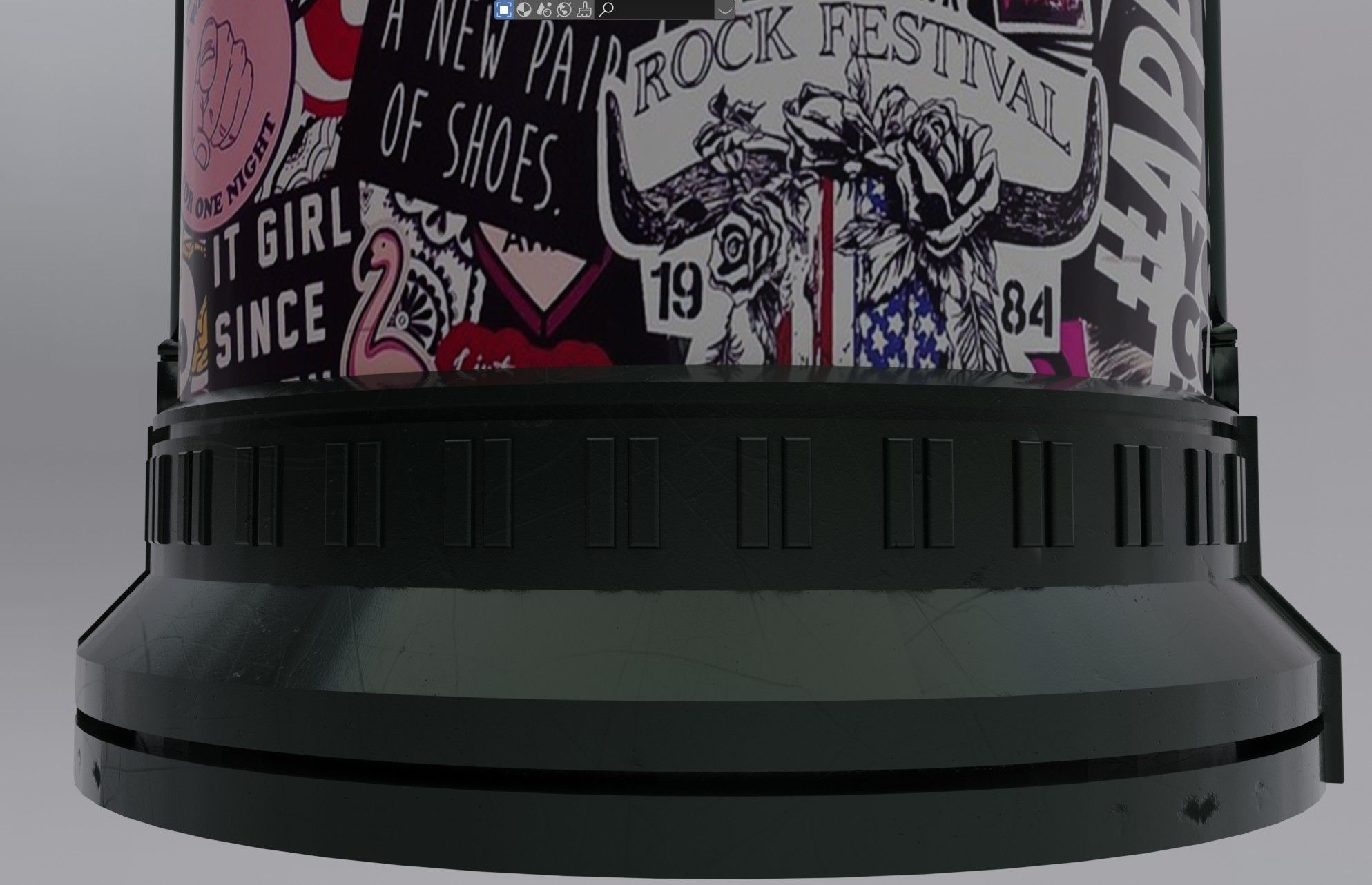 Advertising Column San Francisco Low-poly 3D model_5