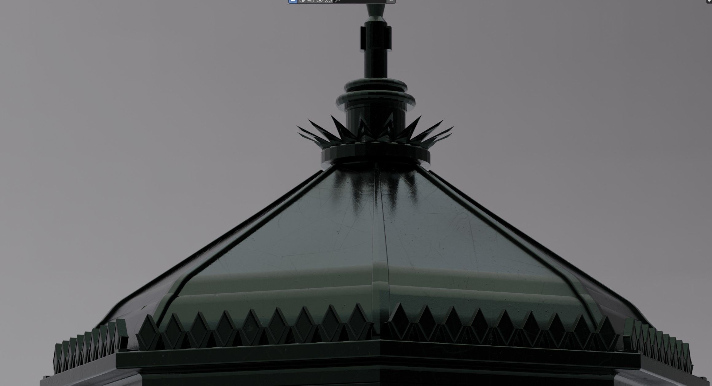 Advertising Column San Francisco Low-poly 3D model_4