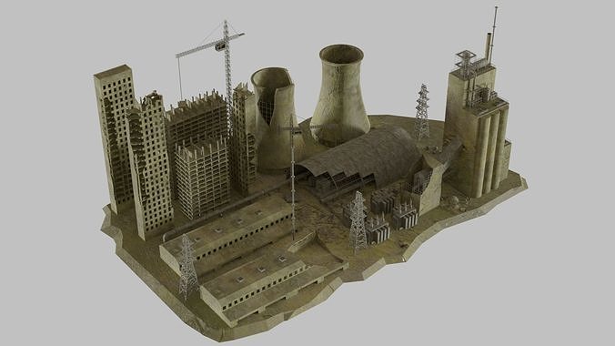 Abandoned power station 3D model