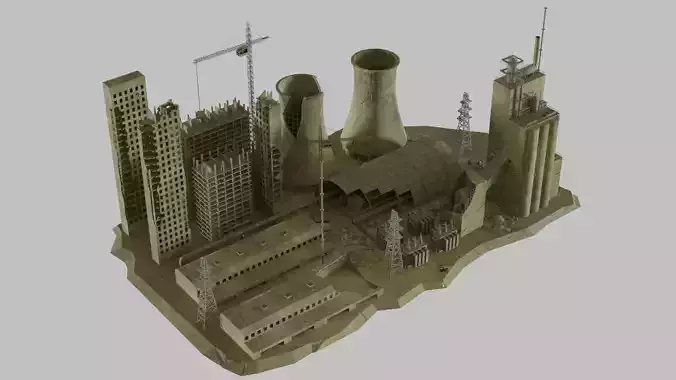Abandoned power station 3D model