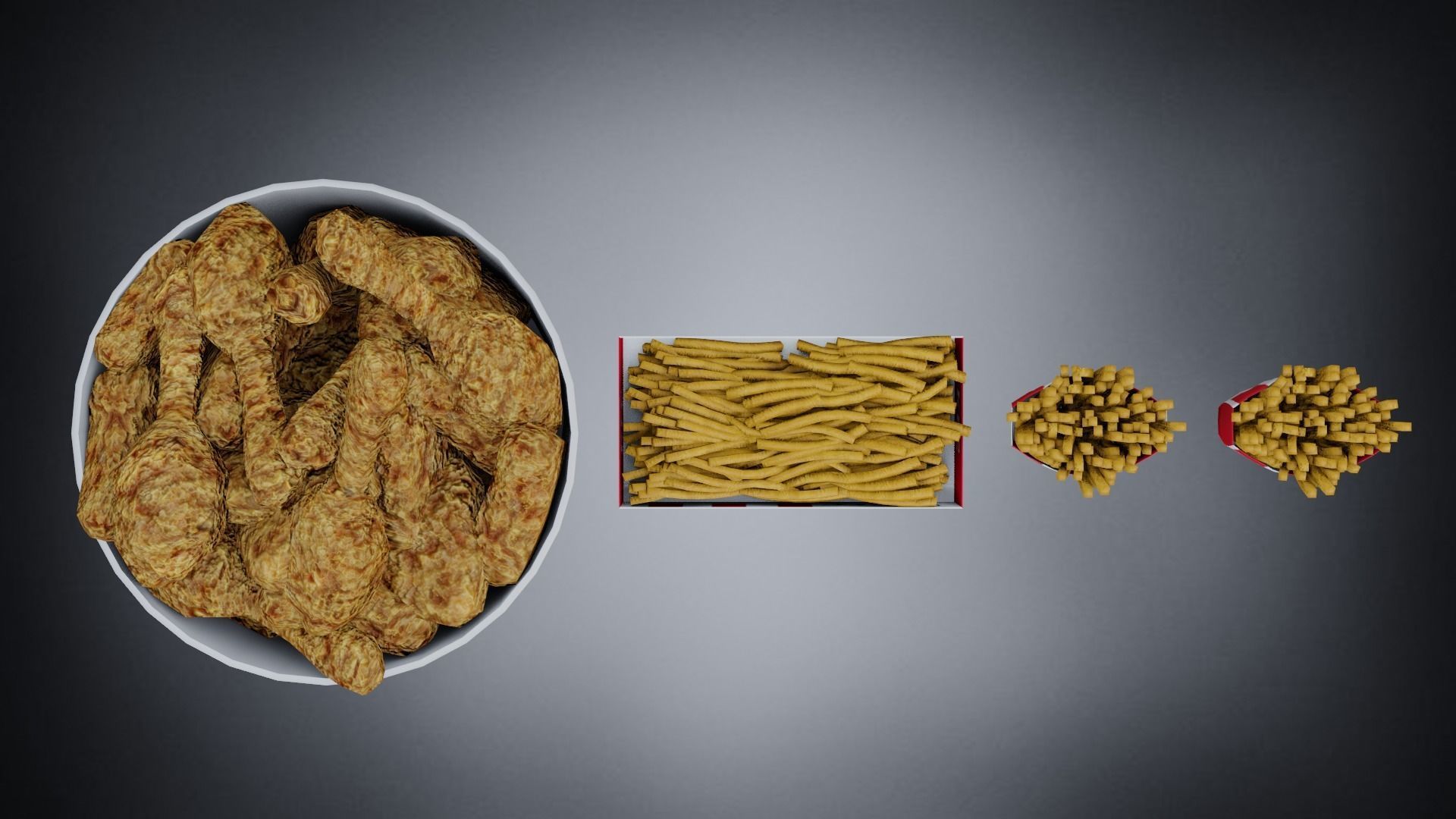 KFC - Kentucky Fried Chicken 4 - kfc 2021 Low-poly 3D model_3