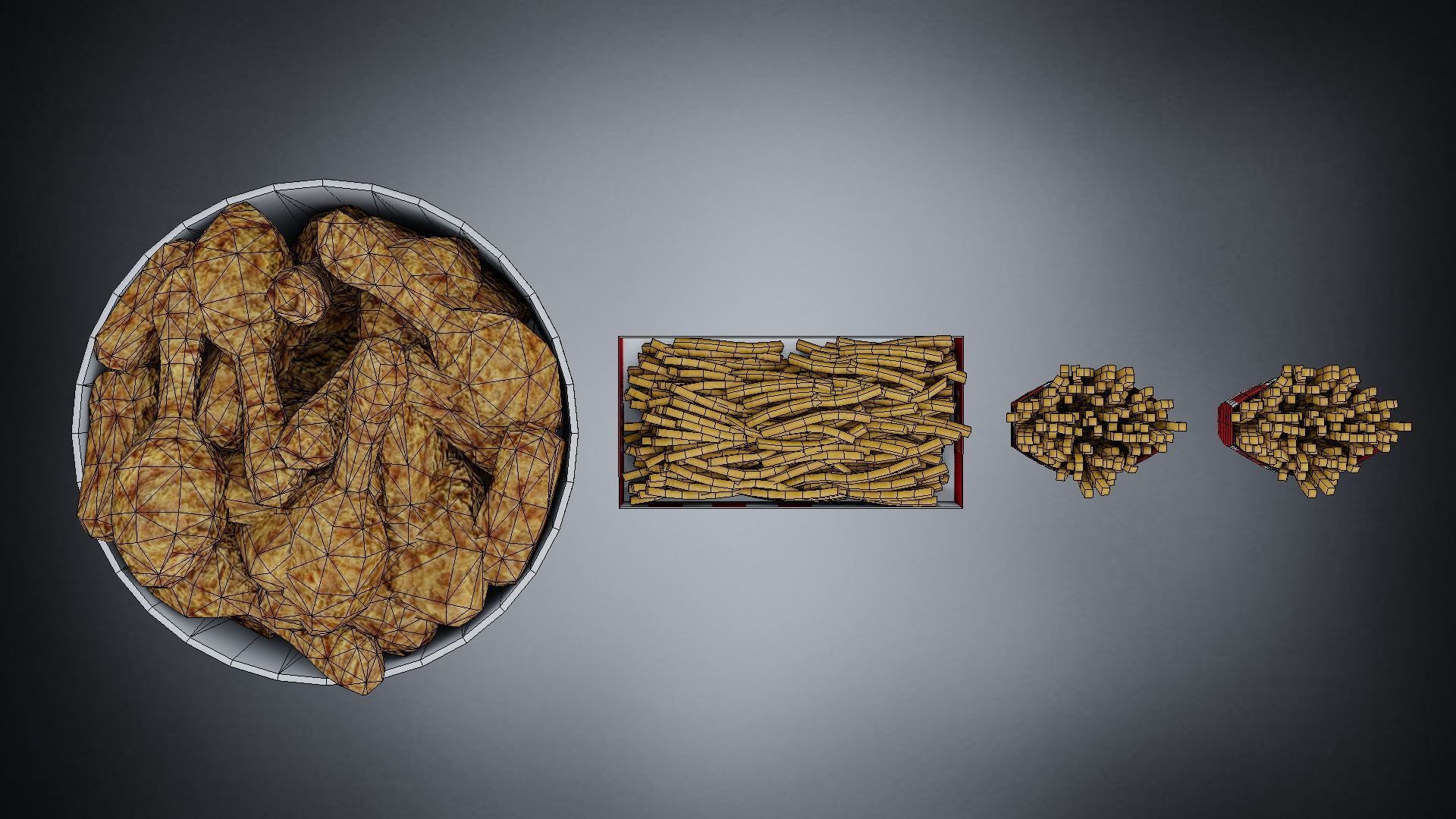 KFC - Kentucky Fried Chicken 4 - kfc 2021 Low-poly 3D model_4