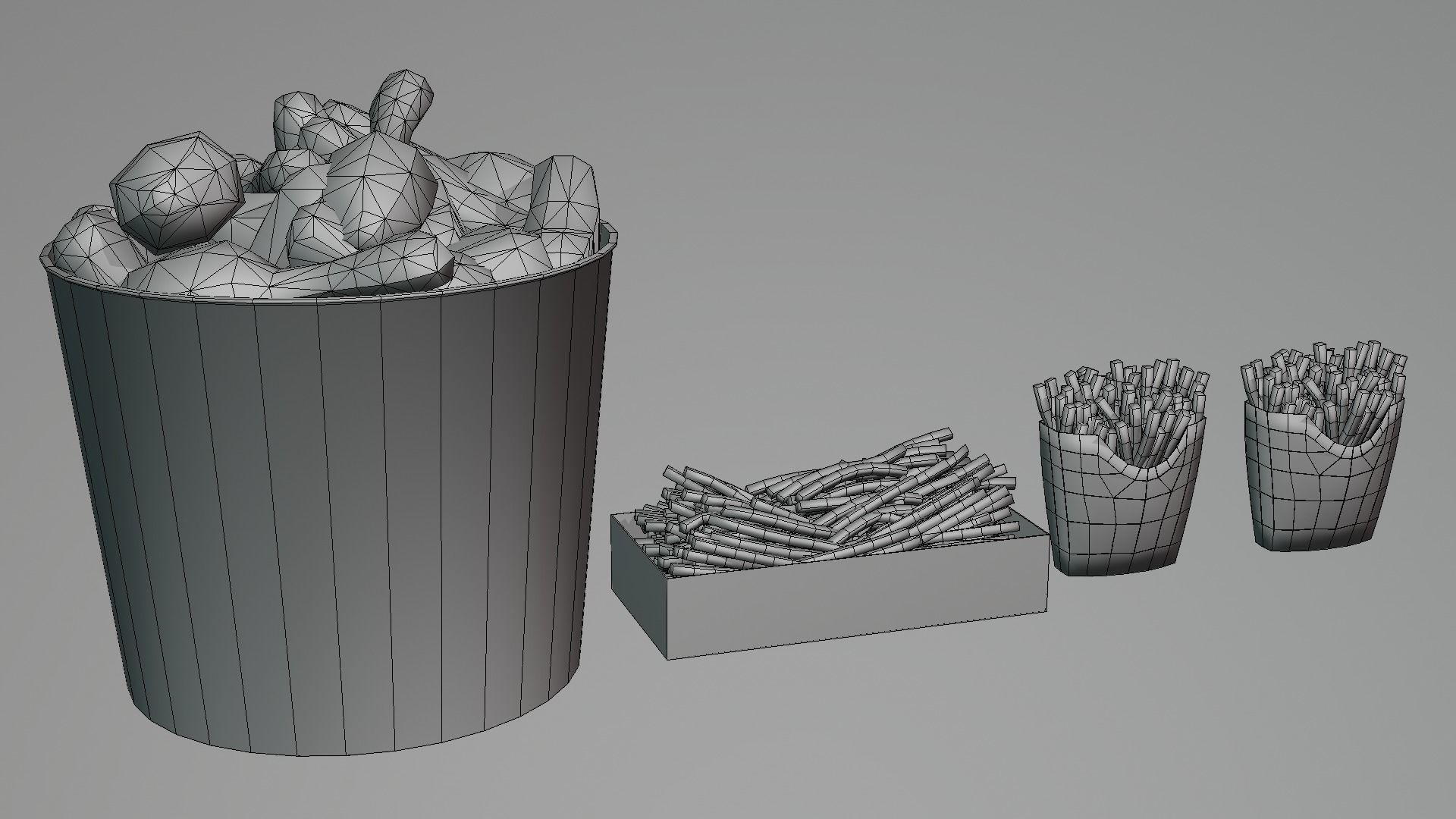 KFC - Kentucky Fried Chicken 4 - kfc 2021 Low-poly 3D model_2