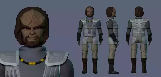 Klingon Worf Star Trek 3D print model