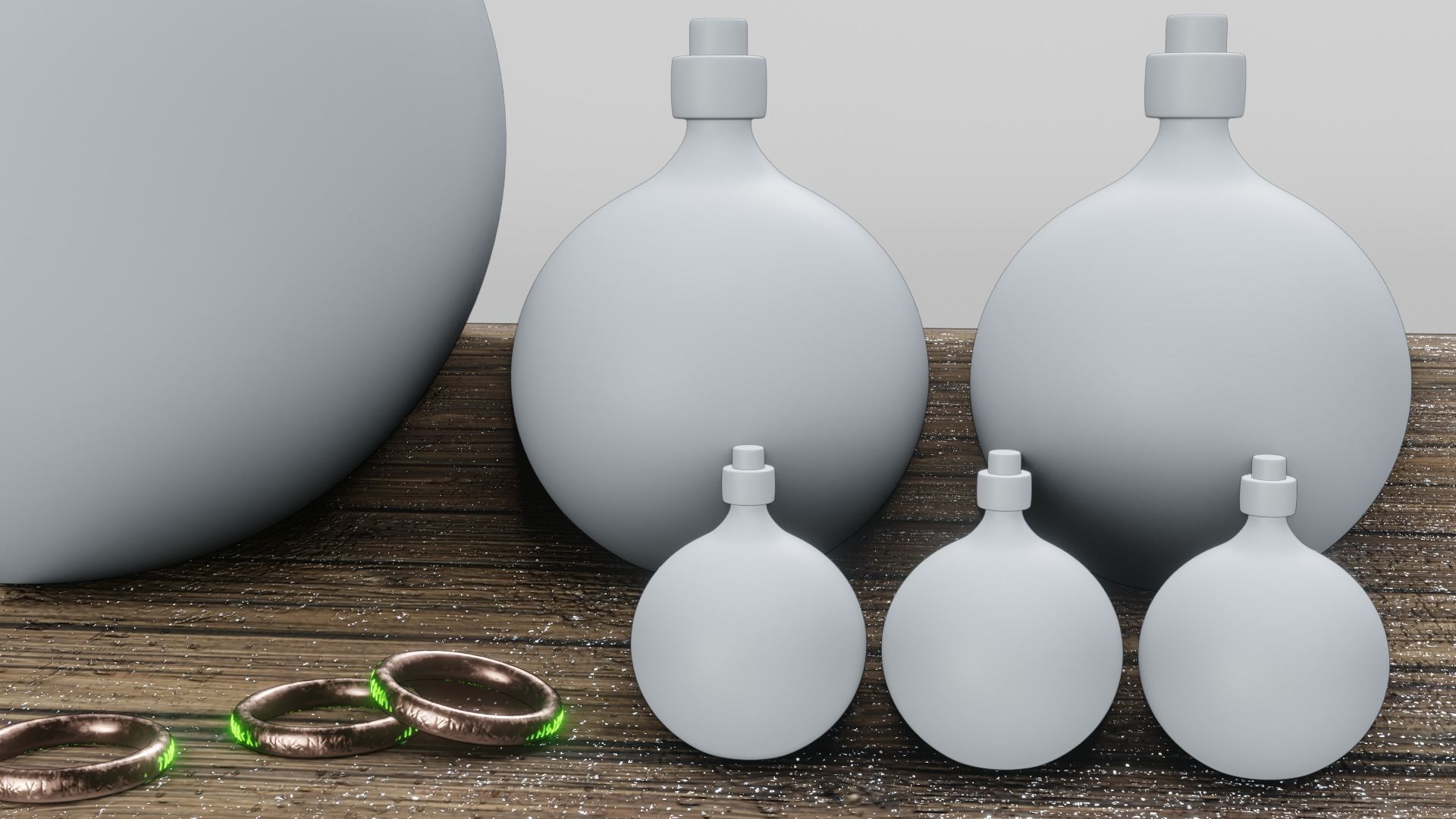 Alchemist jars Low-poly 3D model_3