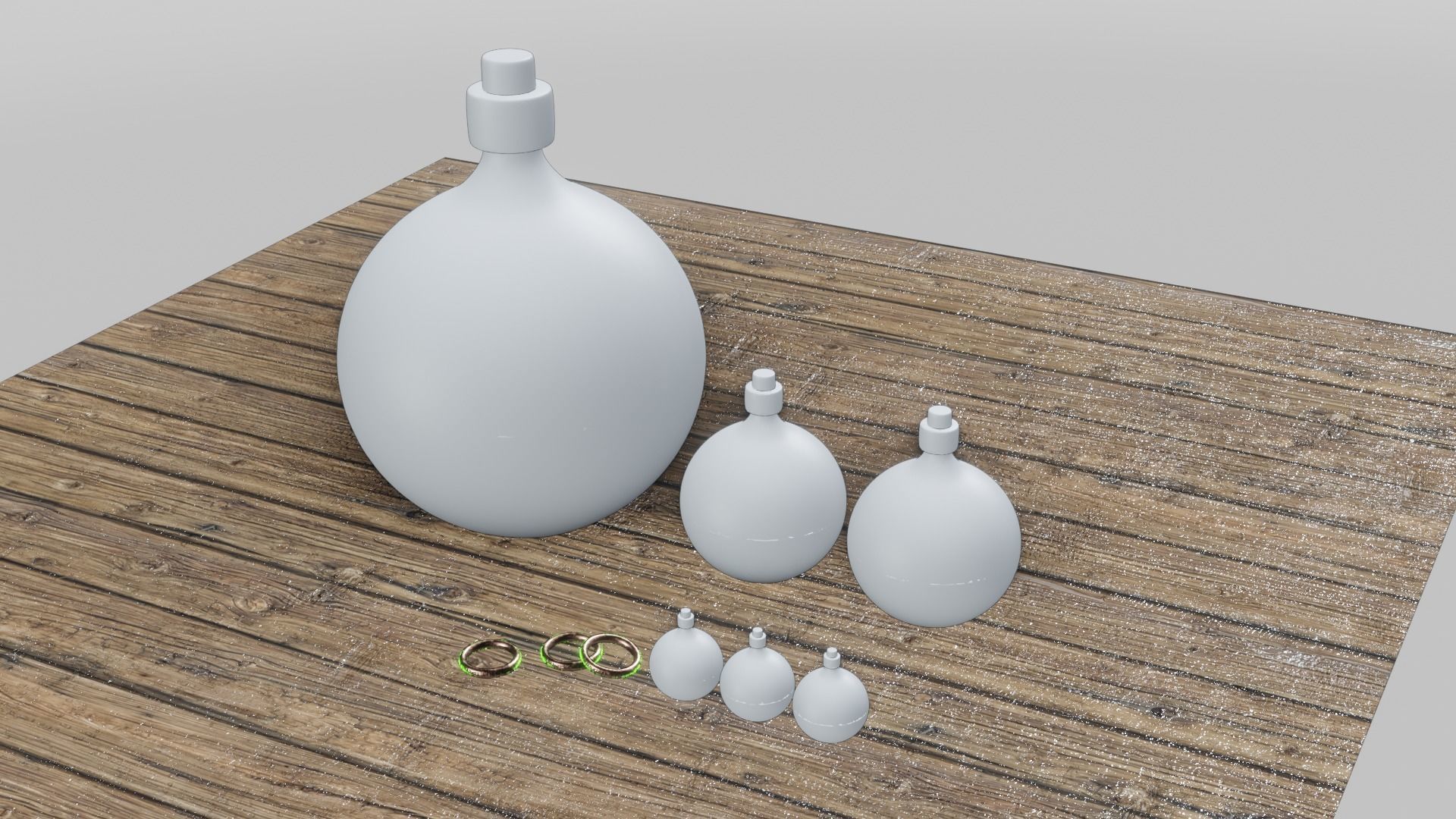 Alchemist jars Low-poly 3D model_2